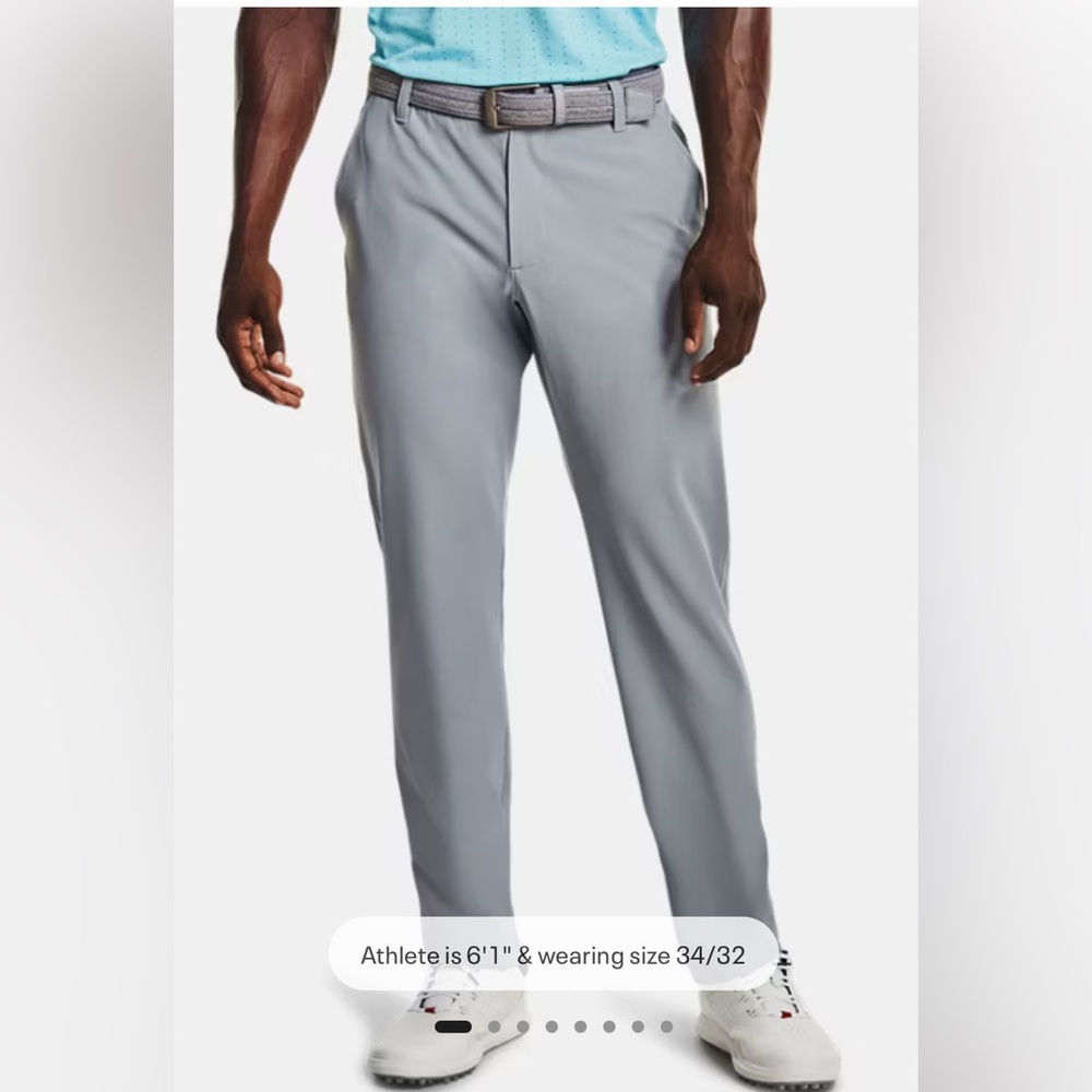Under Armour Men's Light Gray Pants 32x32 Performance Golf Activewear